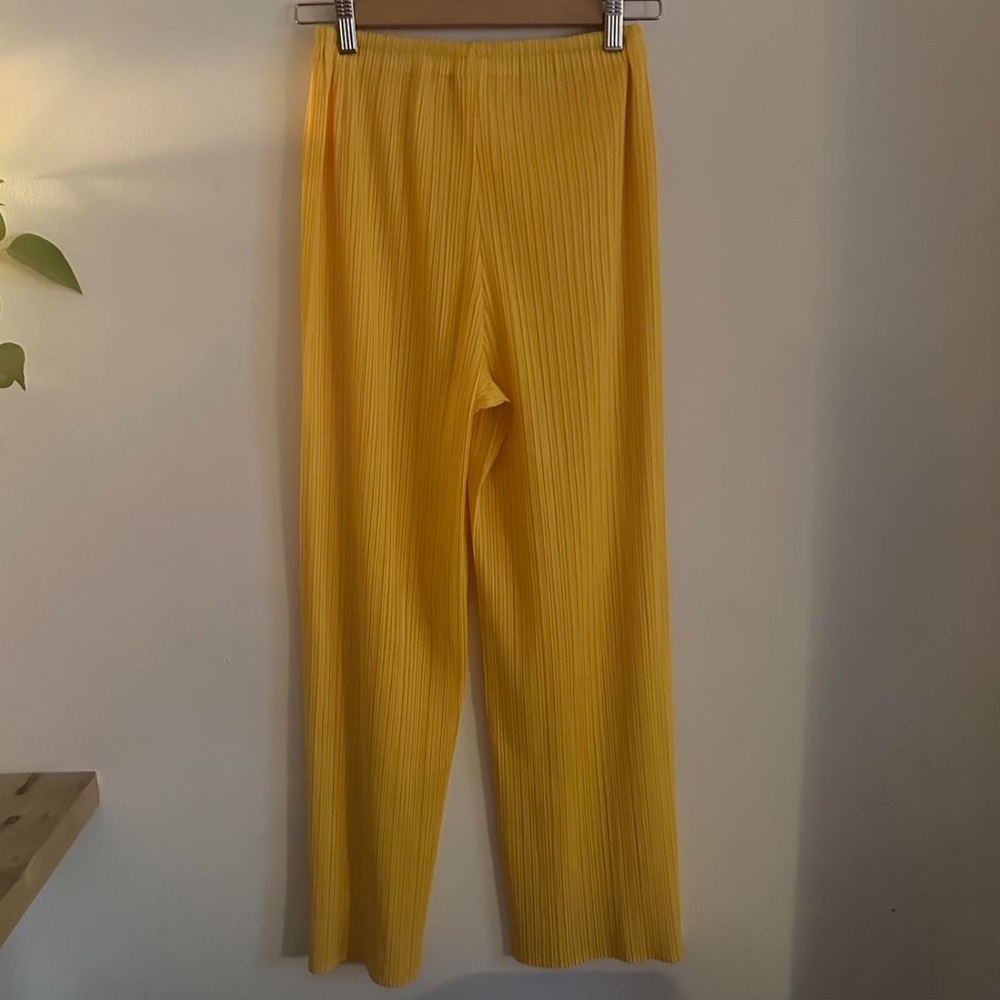 Issey Miyake Pleats Please Yellow Pants